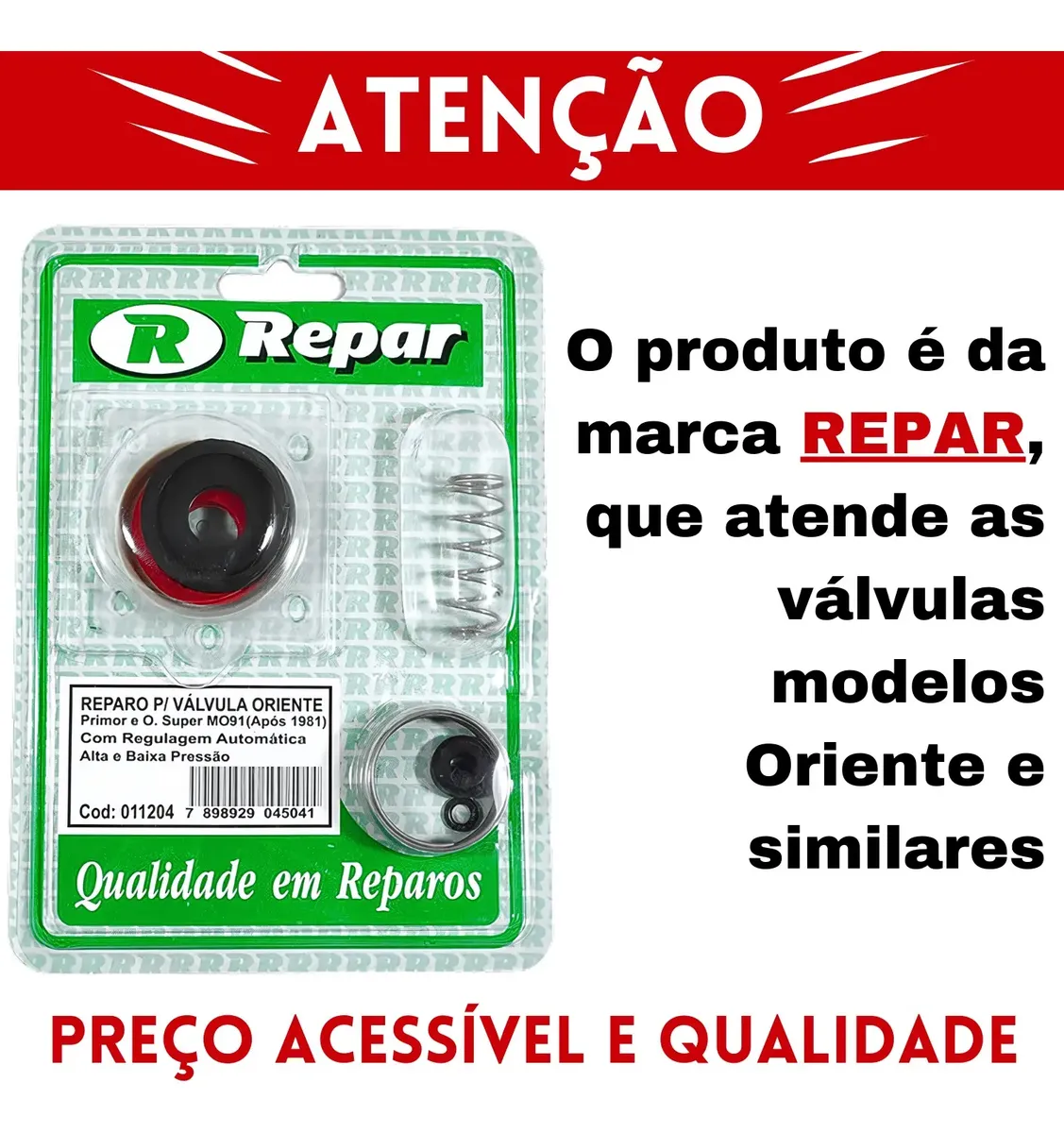 1. Kit Reparo Para Válvula Descarga Oriente Primor Atual 40mm - Imagem 2
