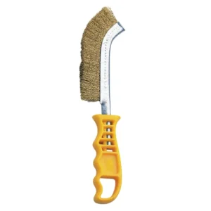 Escova de Aco Carbono Manual Cabo Plastico Amarelo Thompson