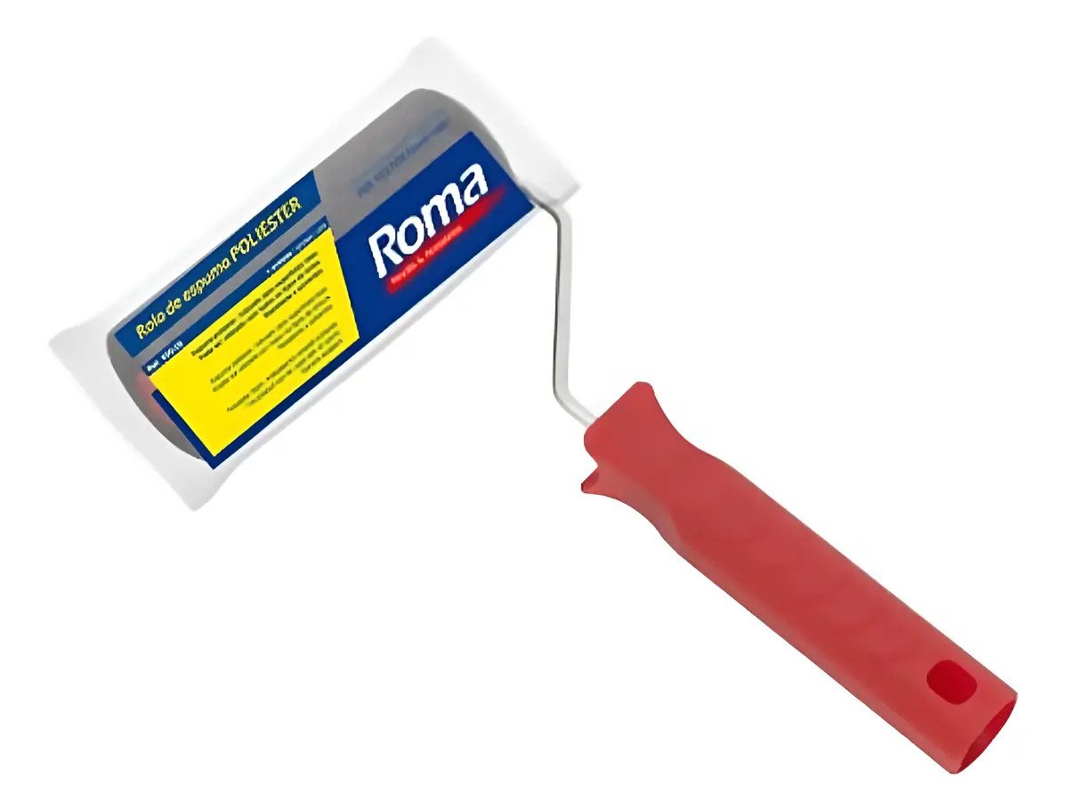 11 Rolo Para Pintura Espuma 15cm Com Cabo - Roma