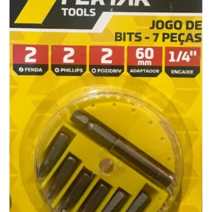 Kit Fertak Jogo de Bits 7 Peças Fenda Philips