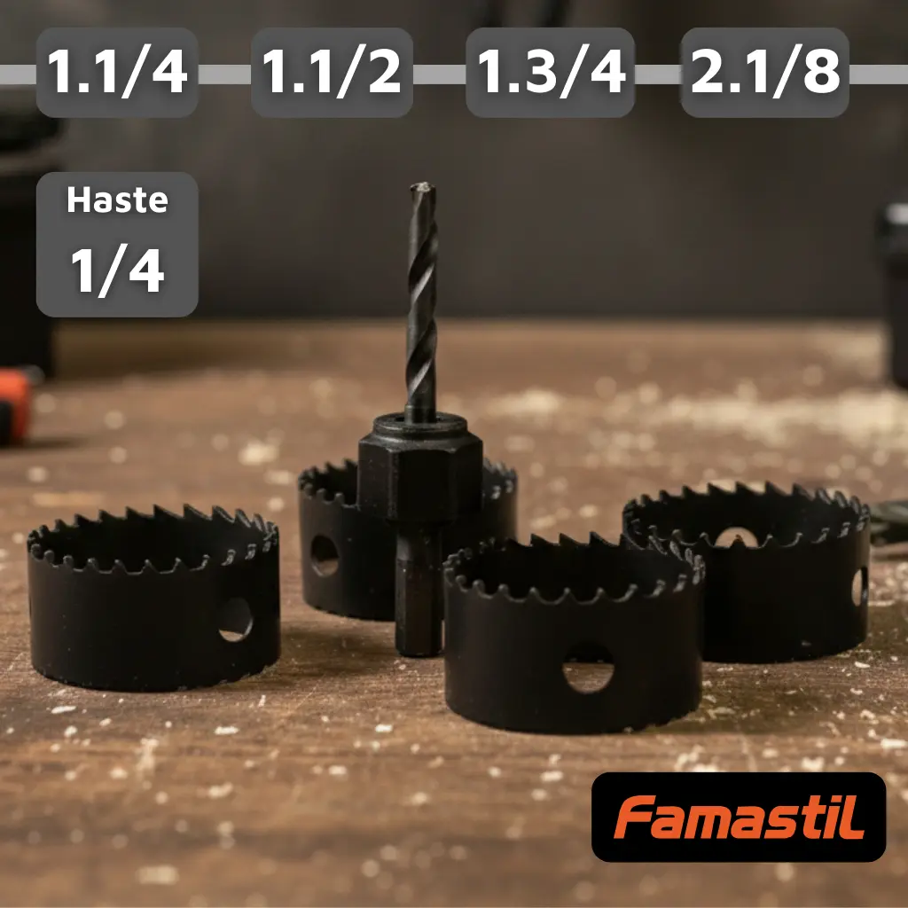 22.. Kit Serra Copo 5 Peças Com Haste - Famastil - Imagem 3