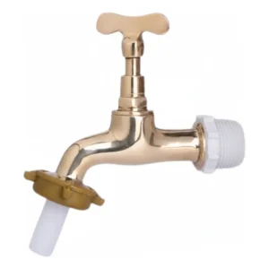 Torneira Para Jardim E Tanque Metal 1/2 Com Bico Amarela