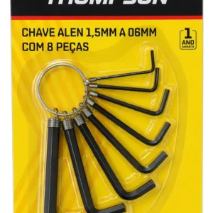 Chave Alen 1,5mm a 06mm Com 8 Peças