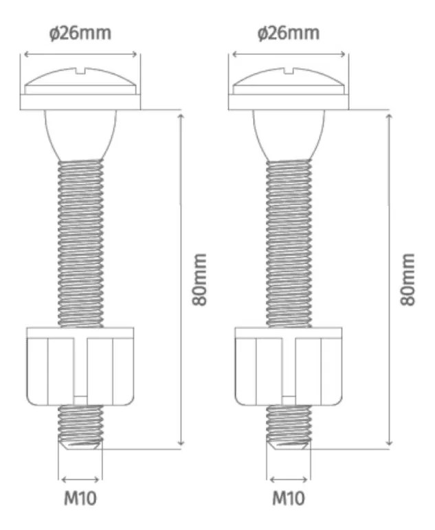 4. Conjunto Fixação Parafuso Para Caixa Acoplada - Imagem 2
