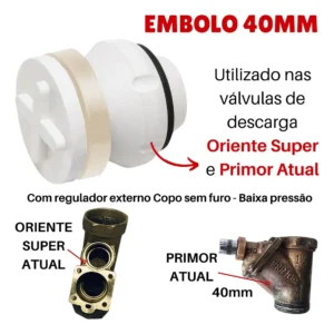 Reparo Válvula Oriente Embolo Pistão Descarga Atual 40mm