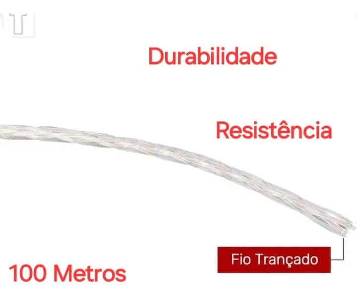 9.. Linha De Pedreiro Trançada 100 Metros Laranja - Imagem 3